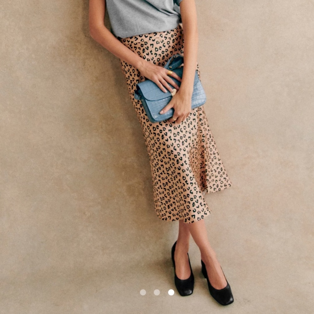 Sezane Sandy Skirt Leopard - Size 10
